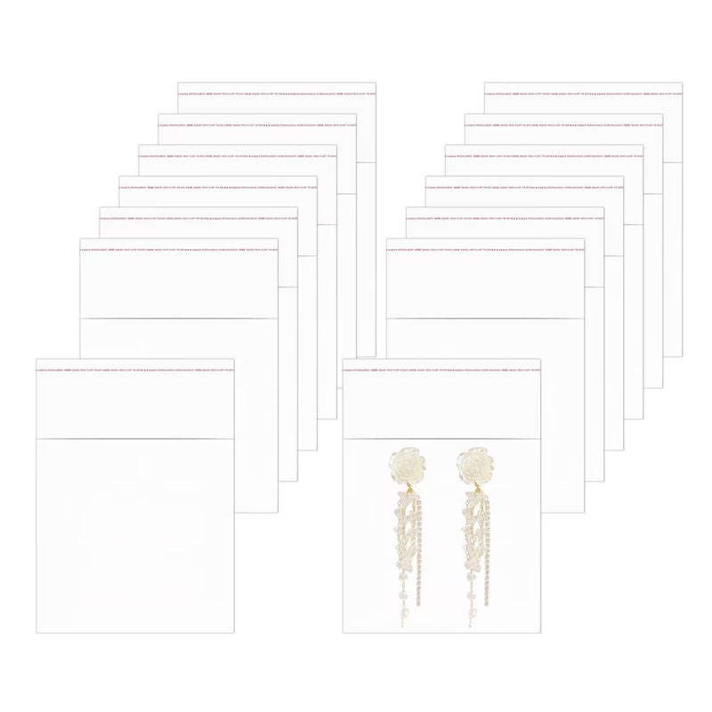 BornFeel 200pcs 2"" x 2"" Cellophane Bags Self Adhesive Clear Small Jewelry Bags Self Sealing Plastic Cello Bags 1Mil for Earrings Cookie Candy Beads Coins Gifts Decorative (18 Sizes to choose from) - Image 1